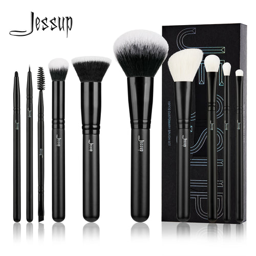 10Pcs Makeup Brushes Set Natural Synthetic Powder Foundation Eyeshadow Eyeliner Spoolie Brush Blush Eyebrow Broach T323